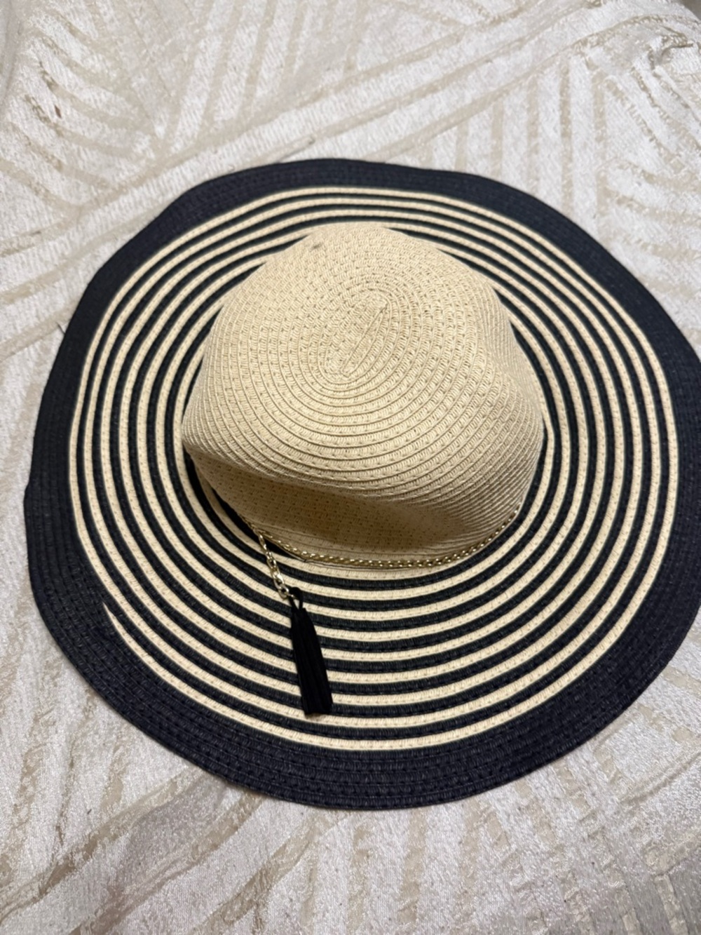 Jacobson Straw Summer Floppy Large Brim Brown & Tan‎ Hat - Like New